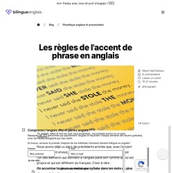 Les règles de l'accent de phrase en anglais