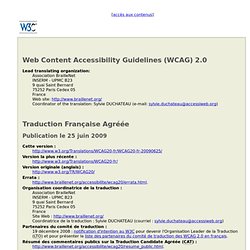 Règles pour l'accessibilité des contenus Web (WCAG) 2.0