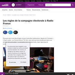 Les règles de la campagne électorale à Radio France