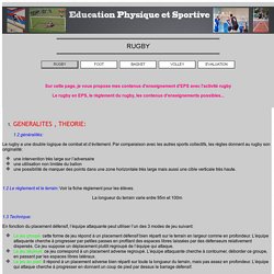 RUGBY et EPS, les règles en rugby, les contenus d'enseignement en EPS