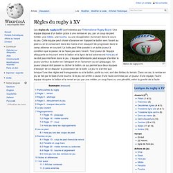 Règles du rugby à XV