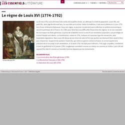 Le règne de Louis XVI (1774-1792)