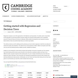 Getting started with Regression and Decision Trees