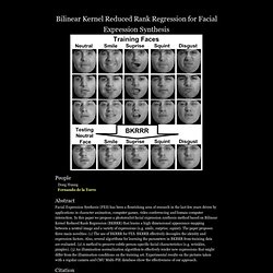 Bilinear Kernel Reduced Rank Regression for Facial Expression Synthesis