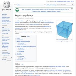Regular 4-polytope - Wikipedia