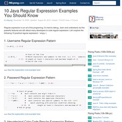10 Java Regular Expression Examples You Should Know