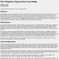 SGREP: Boyer-Moore regular expression searching
