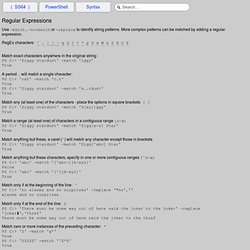 Regular Expressions