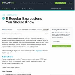 8 Regular Expressions You Should Know