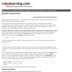 Ruby Regular Expressions: Ruby Study Notes - Best Ruby Guide, Ruby Tutorial