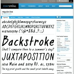 regularJoe Font and @Font-Face Webfont by JOEBOB Graphics