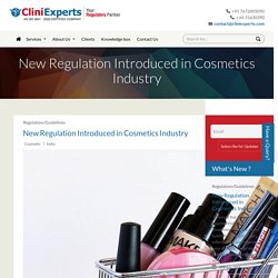 New Regulation Introduced in Cosmetics Industry
