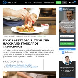 Food Safety Regulation Zip HACCP and Standards Compliance