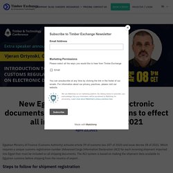 New Egyptian Regulation on Electronic Documents and Customs Declarations