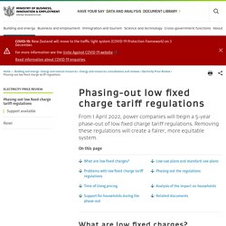 Phasing-out low fixed charge tariff regulations
