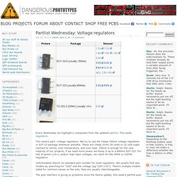 Partlist Wednesday: Voltage regulators