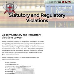 Statutory and Regulatory Violations