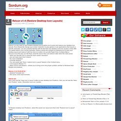ReIcon v1.1 (Restore Desktop Icon Layouts)