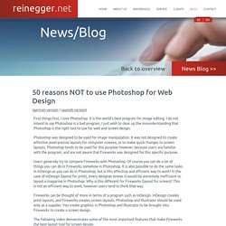 50 Reasons not to use Photoshop for Webdesign