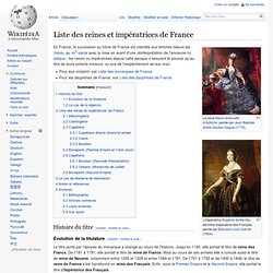 Liste des reines et impératrices de France