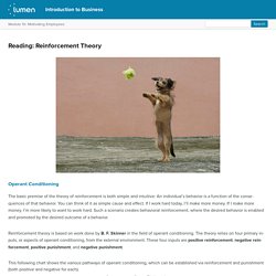 Reading: Reinforcement Theory