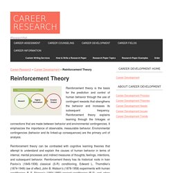 Reinforcement Theory in Career Development - IResearchNet