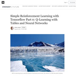 Simple Reinforcement Learning with Tensorflow Part 0: Q-Learning with Tables and Neural Networks