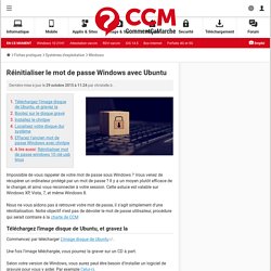 Réinitialiser le mot de passe Windows avec Ubuntu