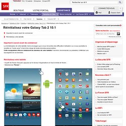 Réinitialisez votre Galaxy Tab 2 10.1