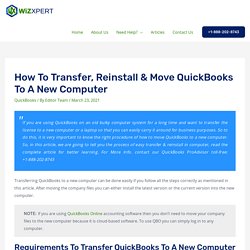 How to Reinstall or Move QuickBooks to a New Computer