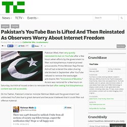 Pakistan’s YouTube Ban Is Lifted And Then Reinstated As Observers Worry About Internet Freedom