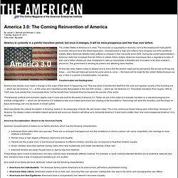 America 3.0: The Coming Reinvention of America