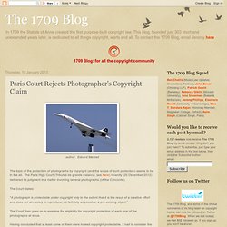 Paris Court Rejects Photographer's Copyright Claim