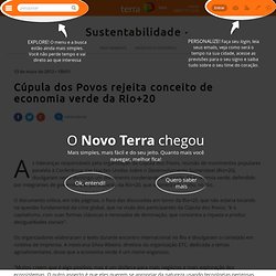Cúpula dos Povos rejeita conceito de economia verde da Rio+20