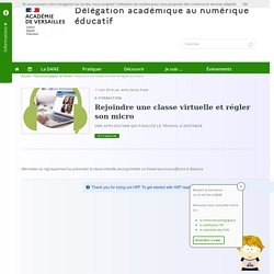 Rejoindre une classe virtuelle et régler son micro