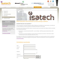 Comment rejoindre Isatech : intégrateur erp pays de loire Bretagne
