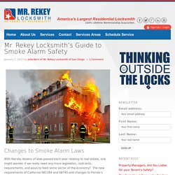 Mr. Rekey Locksmith’s Guide to Smoke Alarm Safety