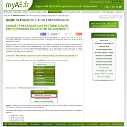 Relance Auto Entrepreneur - myAE.fr : Relance facture et client !
