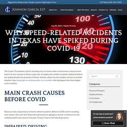 WHY SPEED-RELATED ACCIDENTS IN TEXAS HAVE SPIKED DURING COVID-19