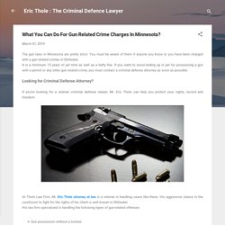 What You Can Do For Gun Related Crime Charges In Minnesota?