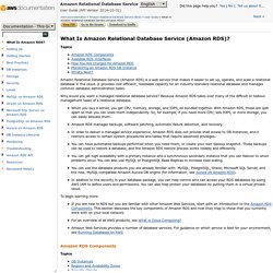 What Is Amazon Relational Database Service (Amazon RDS)? - Amazon Relational Database Service