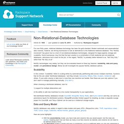 Non-Relational-Database Technologies