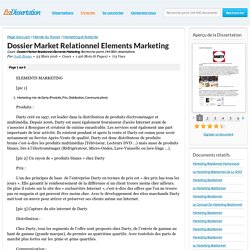 Dossier Market Relationnel Elements Marketing - Cours - Joab Bruno