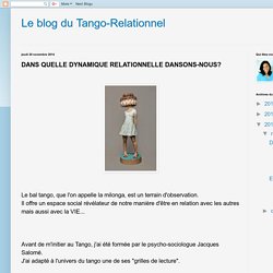 Le blog du Tango-Relationnel: DANS QUELLE DYNAMIQUE RELATIONNELLE DANSONS-NOUS?