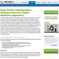 Public Relations Collaboration Software