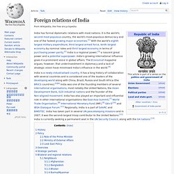 Foreign relations of India