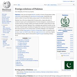 Foreign relations of Pakistan