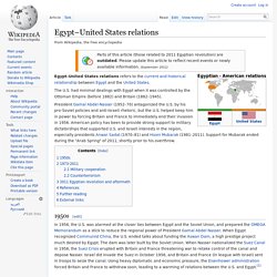 Egypt–United States relations