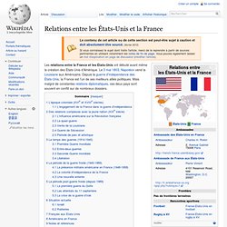 Relations entre les États-Unis et la France