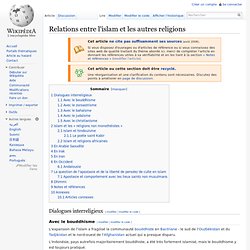 Relations entre l'islam et les autres religions